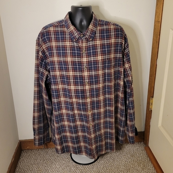 𝅺L.L. Bean Men's Striped Casual Button Down - Size (XXL) - Excellent Condition - Picture 1 of 11